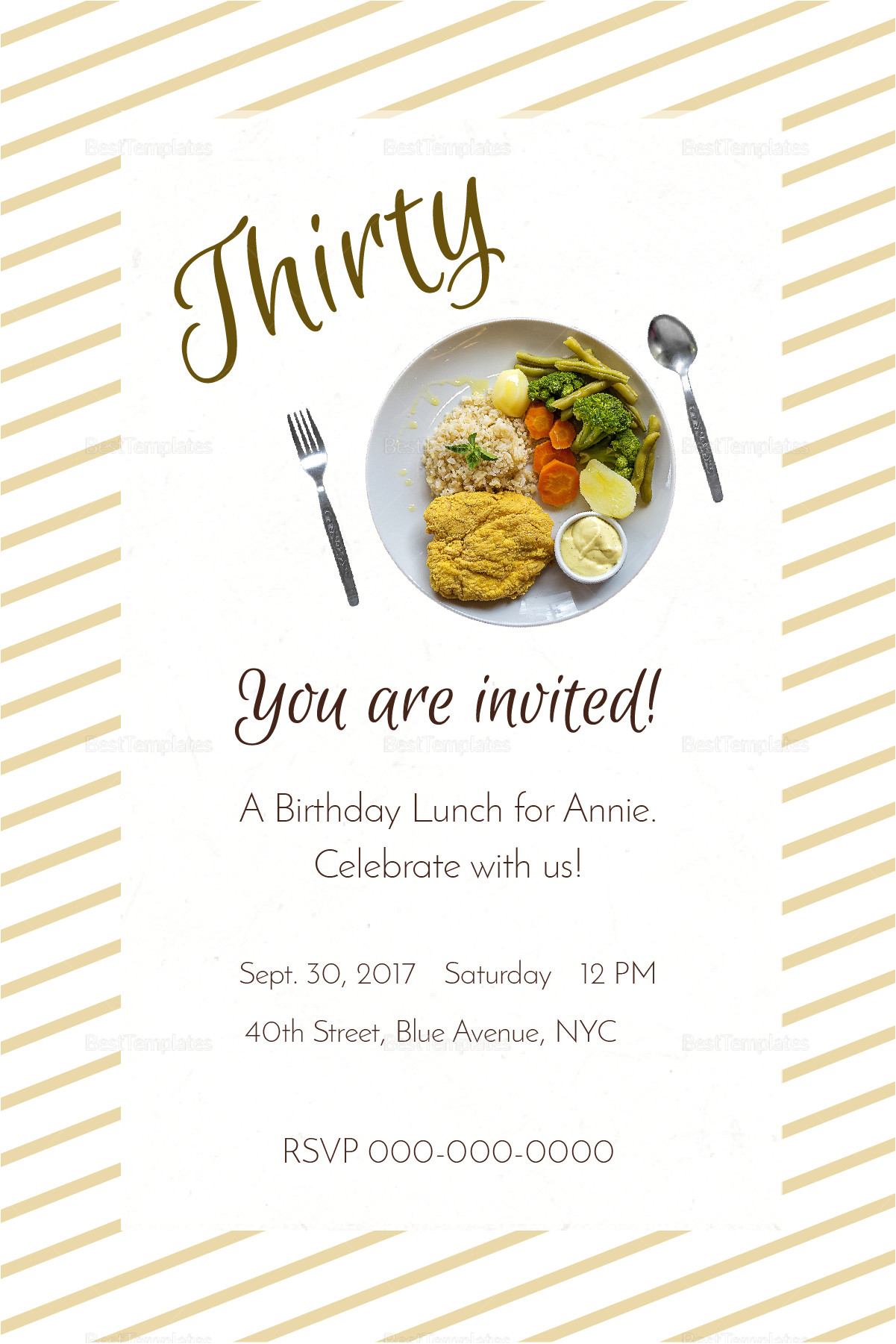 birthday lunch invitation