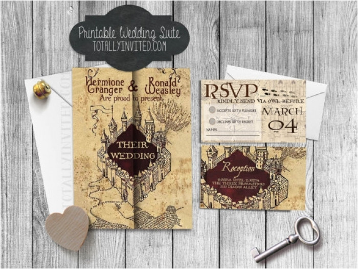 beautiful harry potter wedding invitation templates ideas