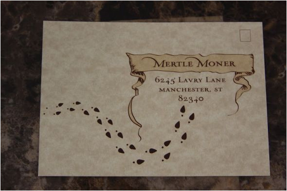 i ordered a sample of the marauders map invitation picture heavy