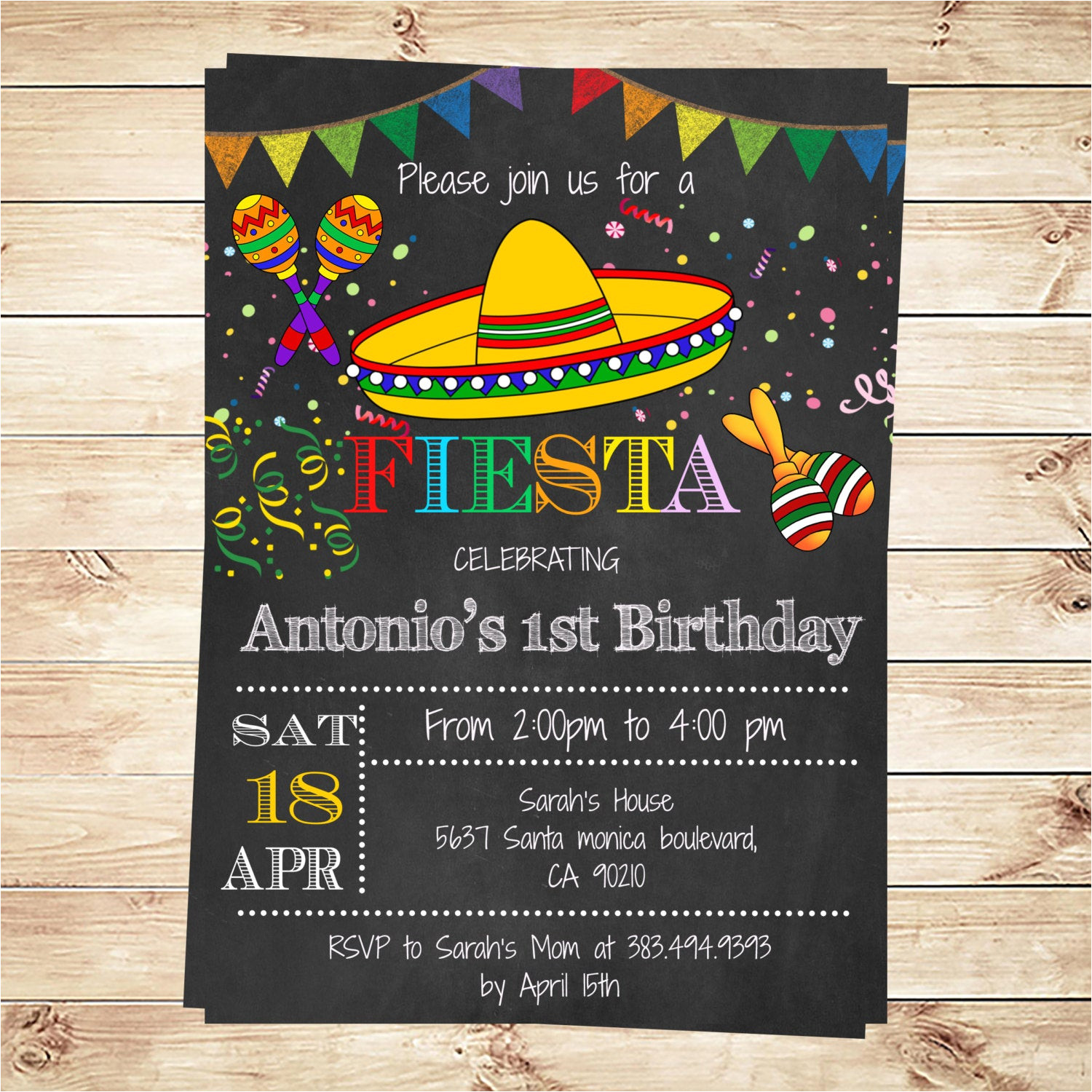 Mexican Party Invitation Template Birthday Mexican Fiesta Party Invitations Printable