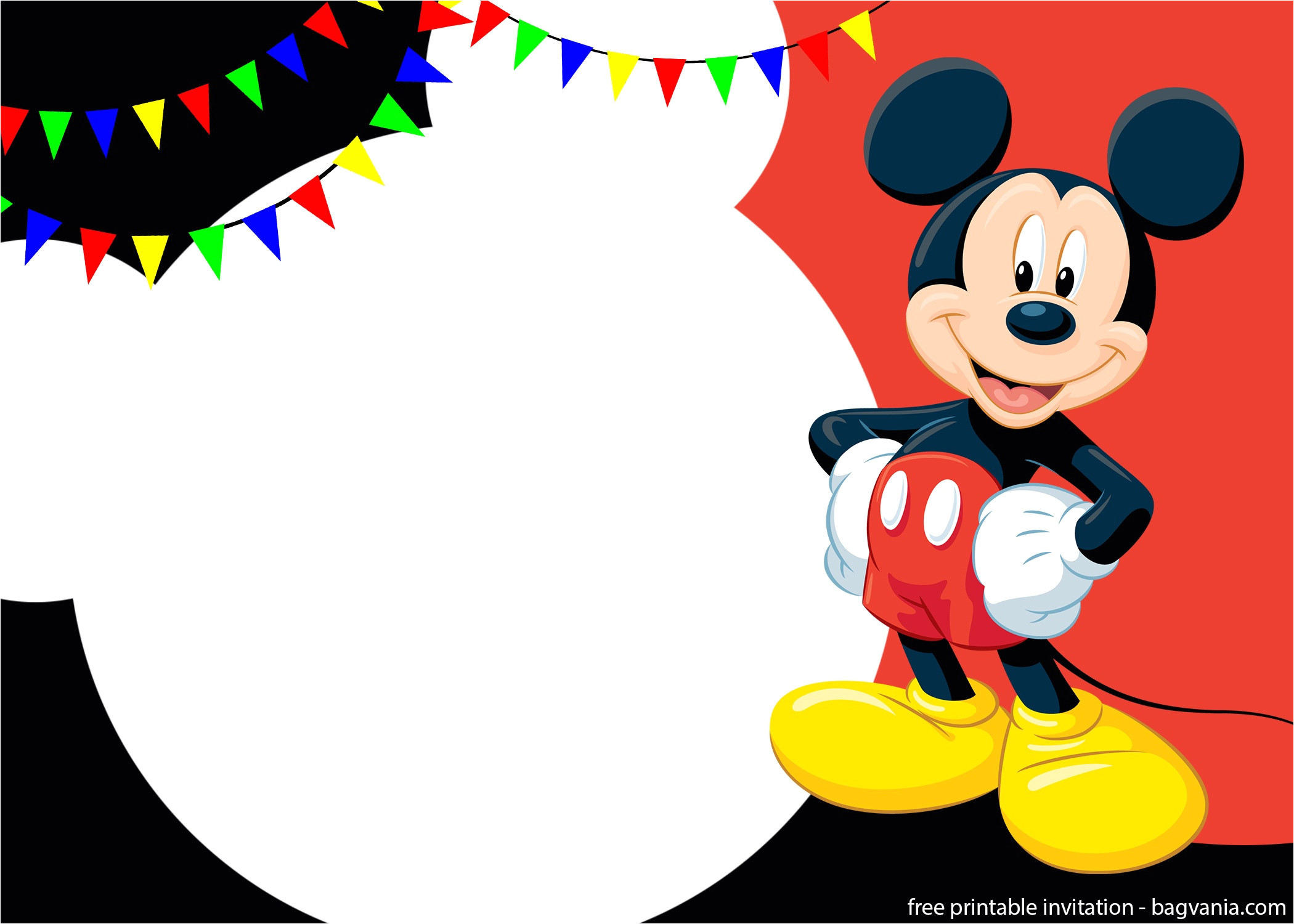 free printable cute mickey mouse invitation templates