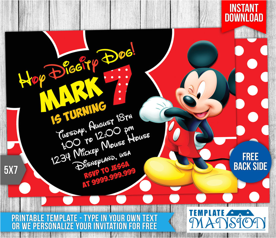 mickey mouse birthday invitation 4 554589967