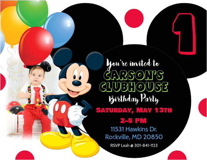 mickey mouse birthday invitation flyer template