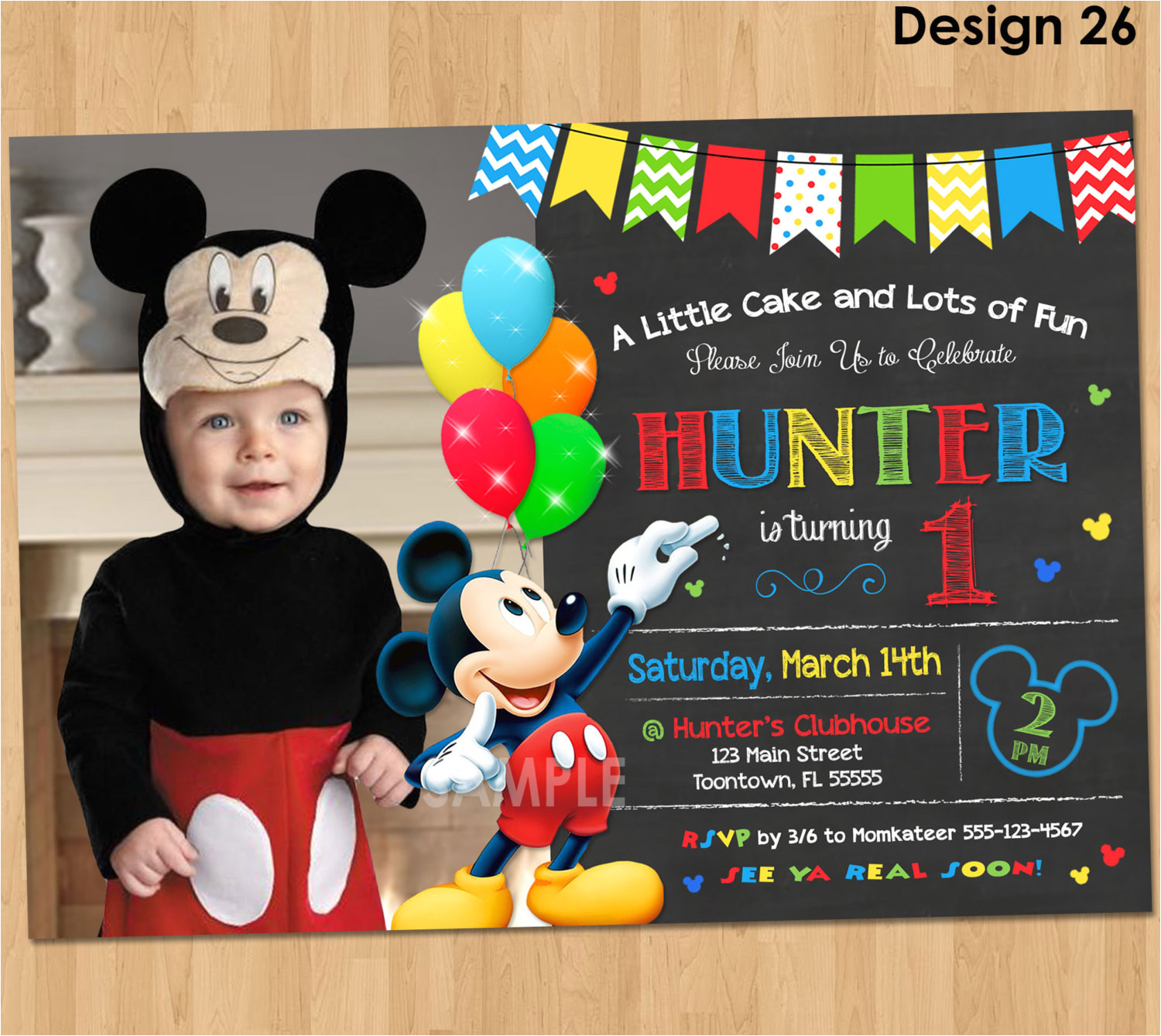 mickey mouse clubhouse invitations for special birthday party