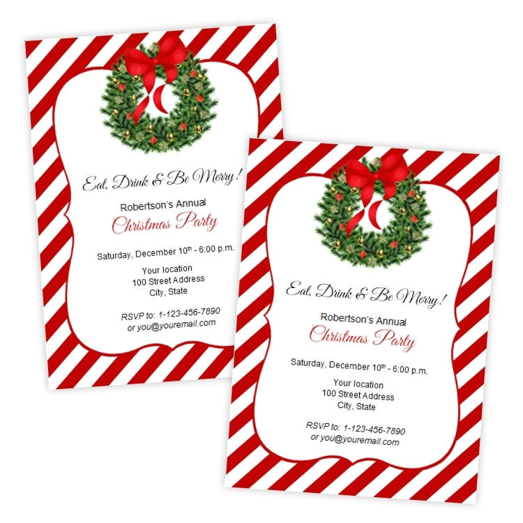 christmas or holiday party invitation