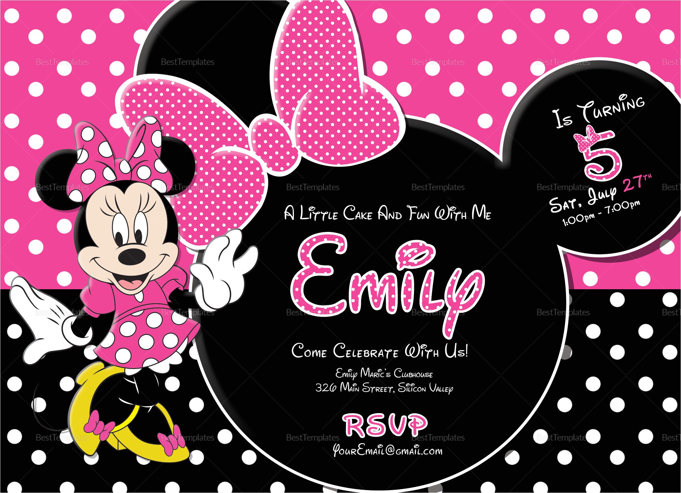 special minnie mouse birthday invitation