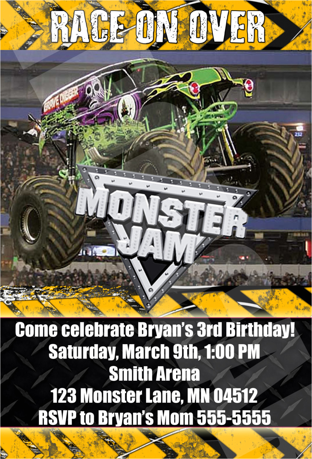 monster jam monster trucks birthday