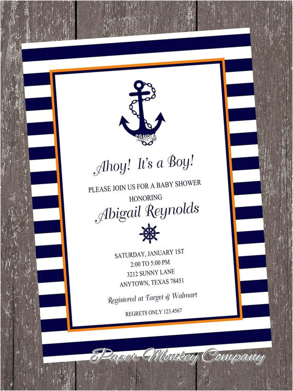 nautical birthday invitation templates