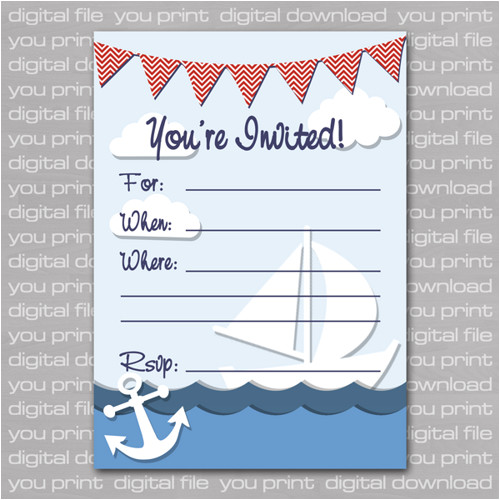 nautical birthday invitations