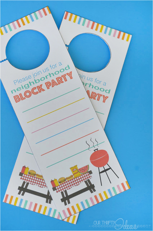 neighborhood block party invitation free printable