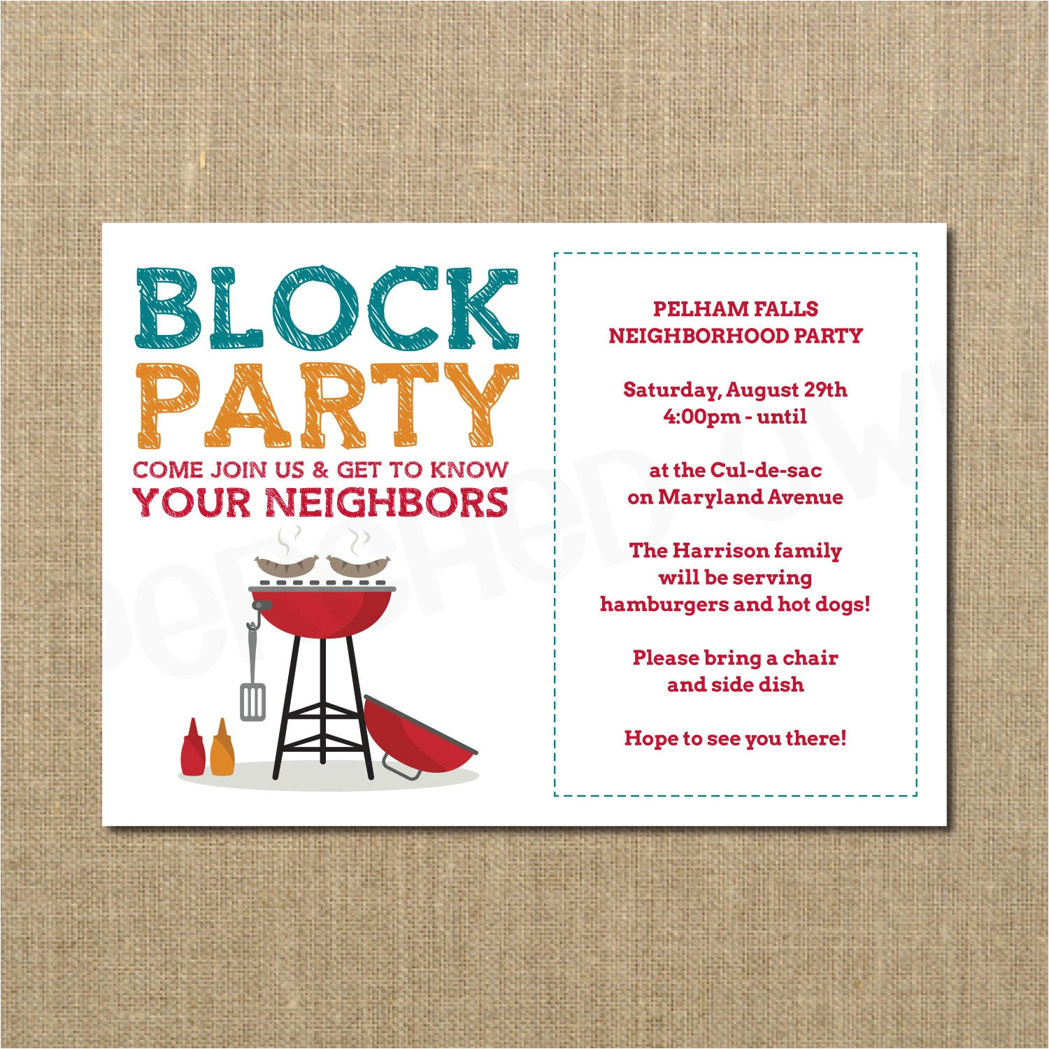 neighborhood block party cookout