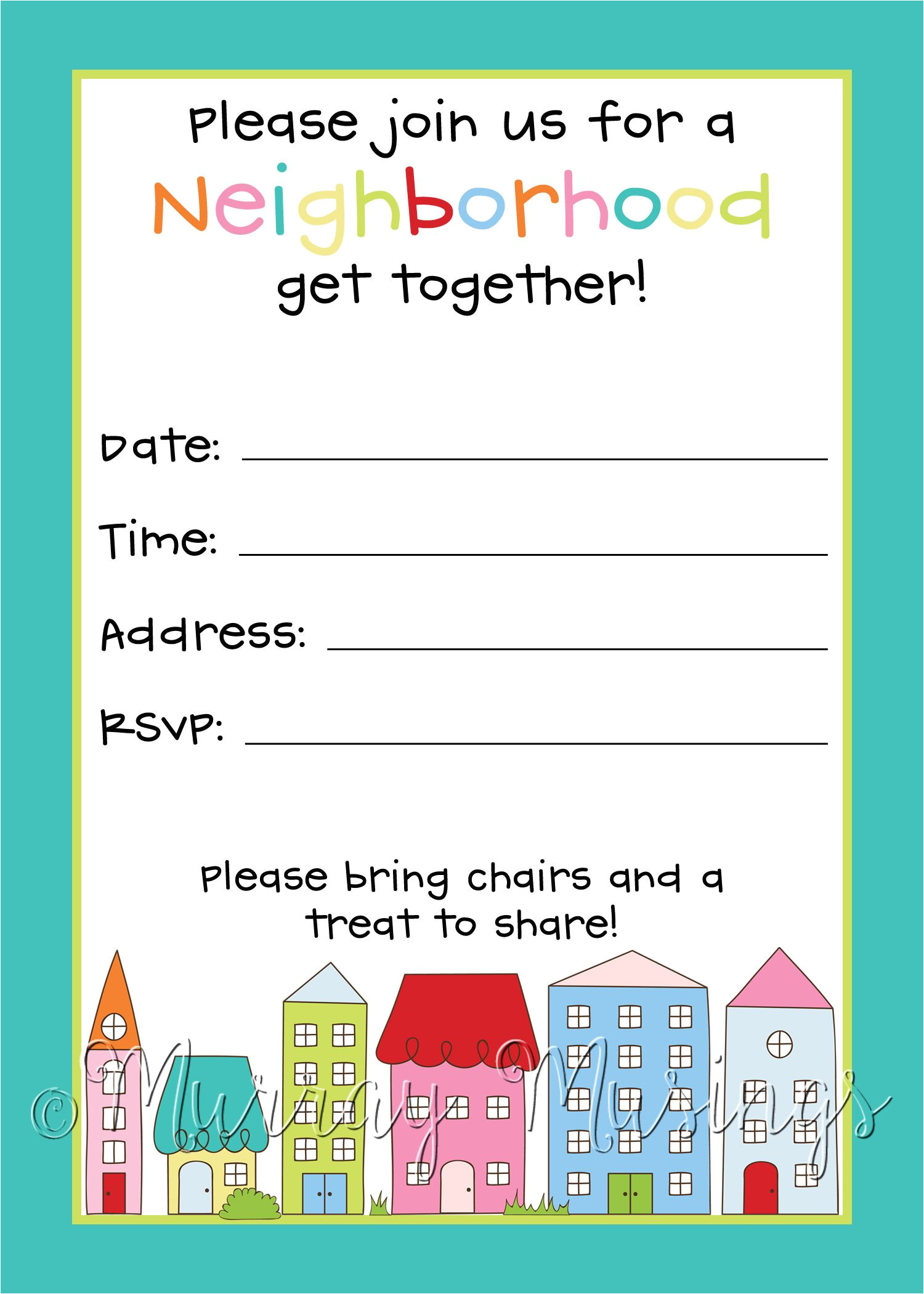 Neighborhood Party Invitation Template Neighborhood Block Party Invitation Freeprintable