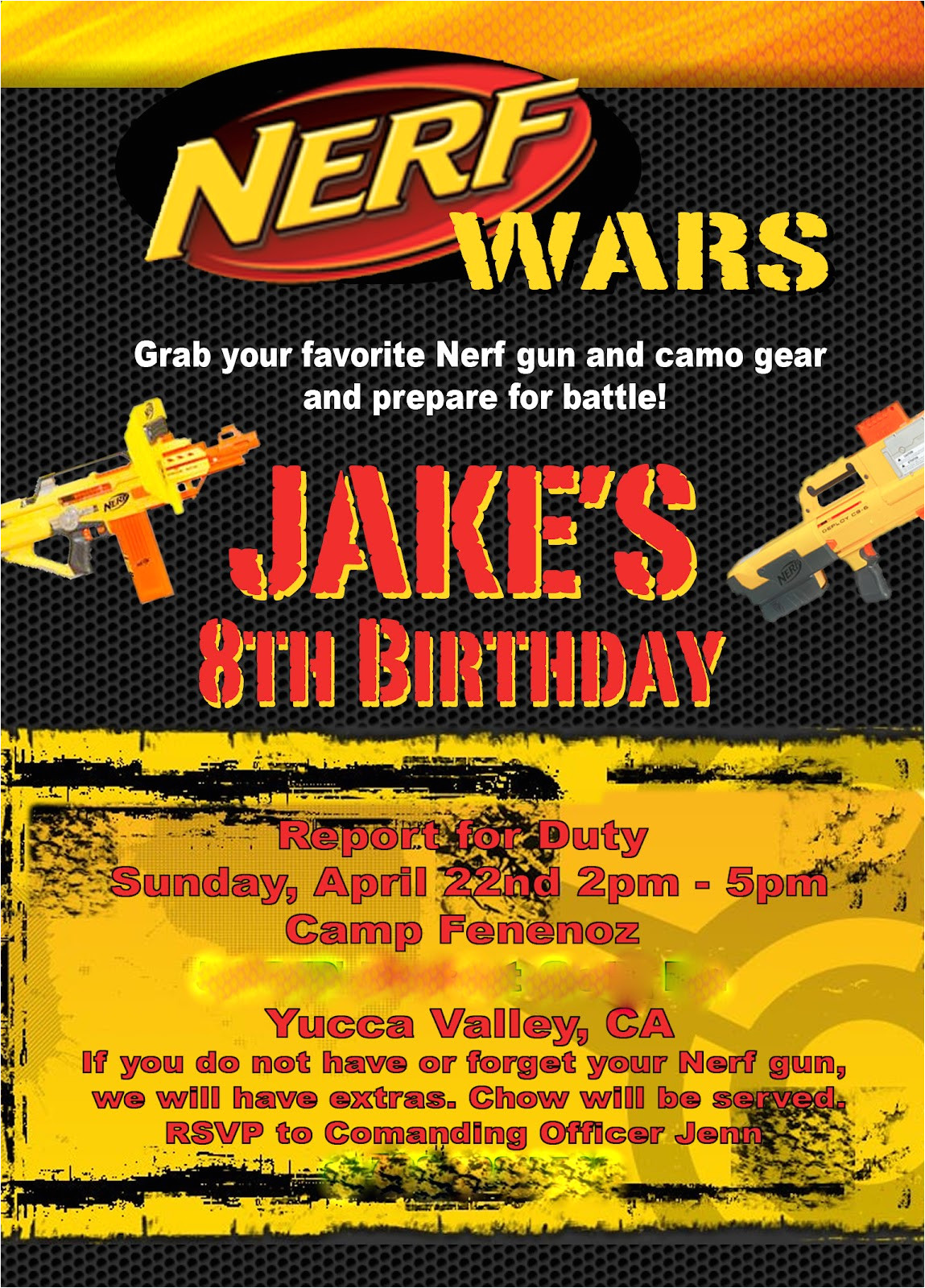 nerf wars birthday party inspiration