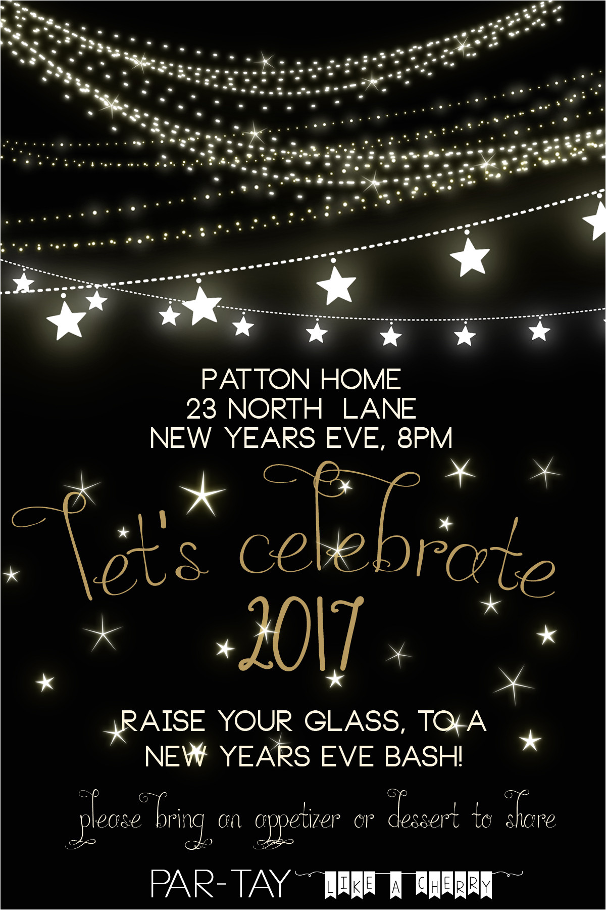free new years party invitation