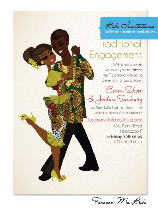 awesome african traditional wedding invitation cards templates ideas