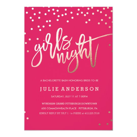 girls night out bachelorette party invitation 256455092995978274