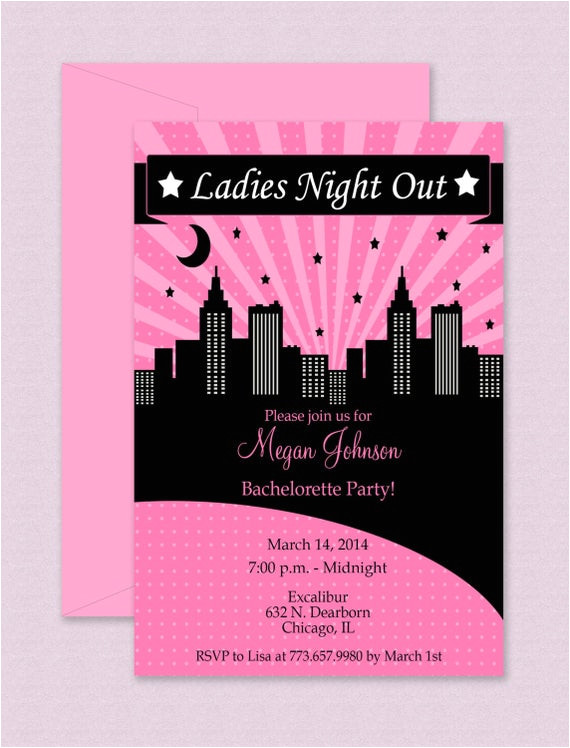 ladies night out invitation editable