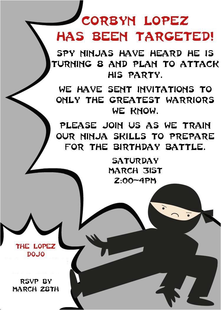 ninja birthday party