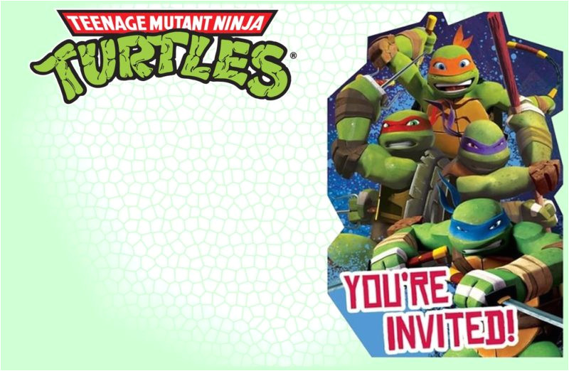 teenage mutant ninja invitations