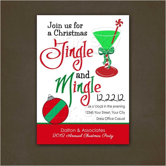 Office Christmas Party Invitation Template Items Similar to Office Christmas Party Invitation