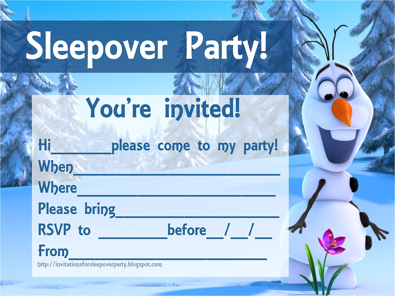 invitationsforsleepoverparty com