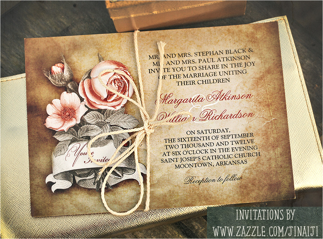 old vintage wedding invitations