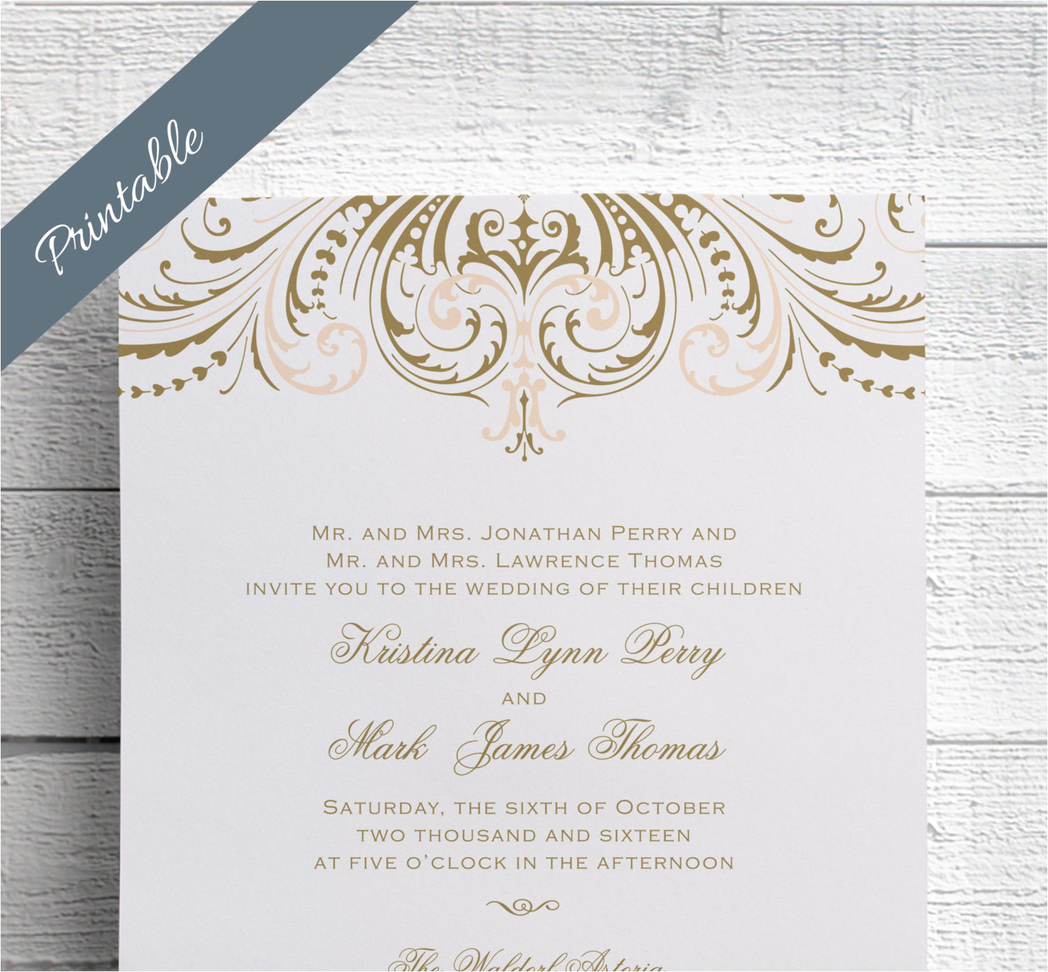 printable vintage wedding invitations