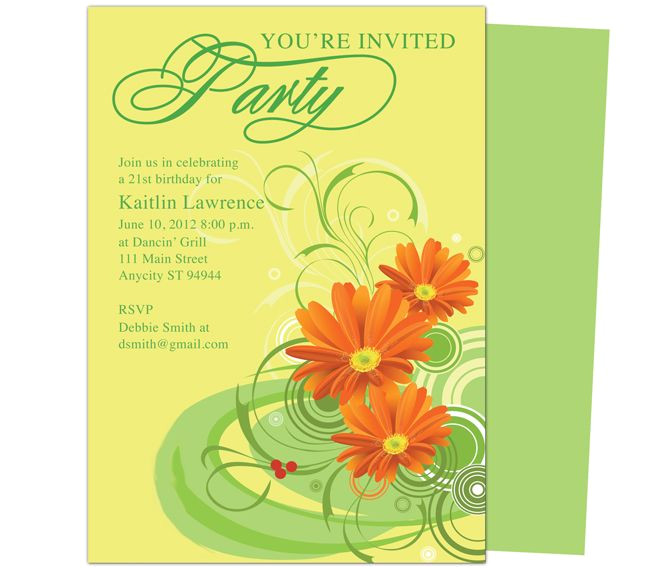 birthday party invitation templates 26