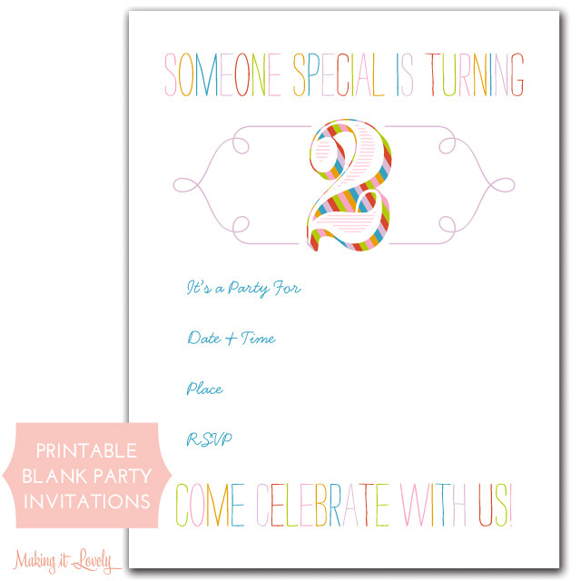 birthday invitation maker printable free