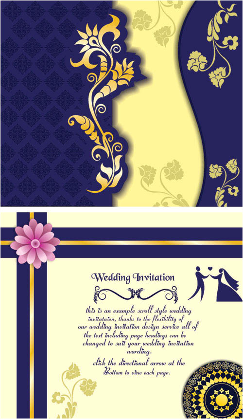 free photo vector wedding invitation samples