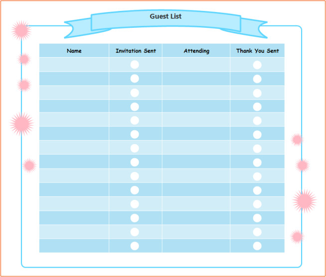 5 party guest list template