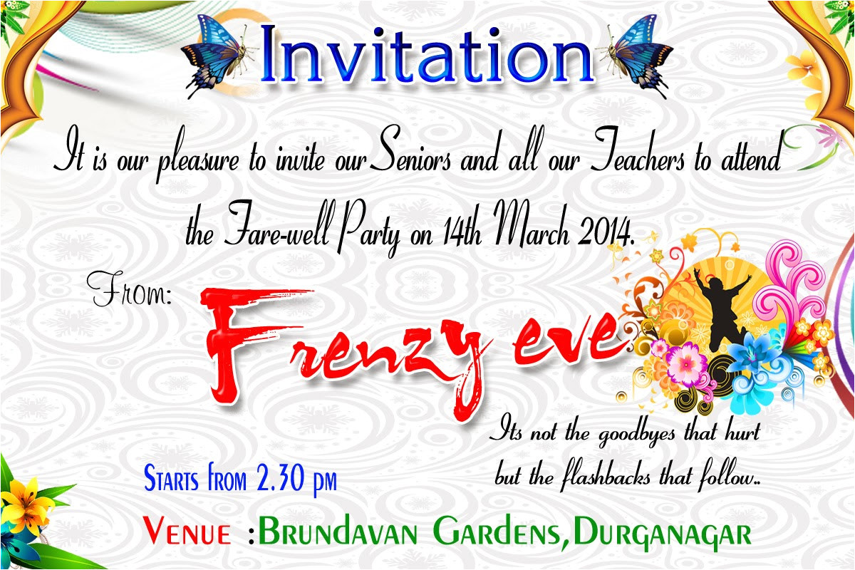 invitation and farewell party flex