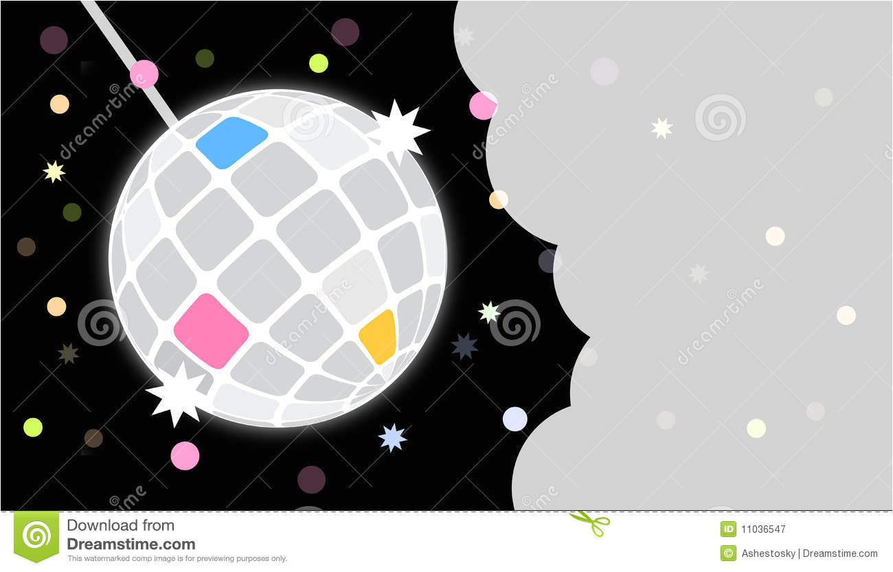 royalty free stock photography disco party invite card template image11036547