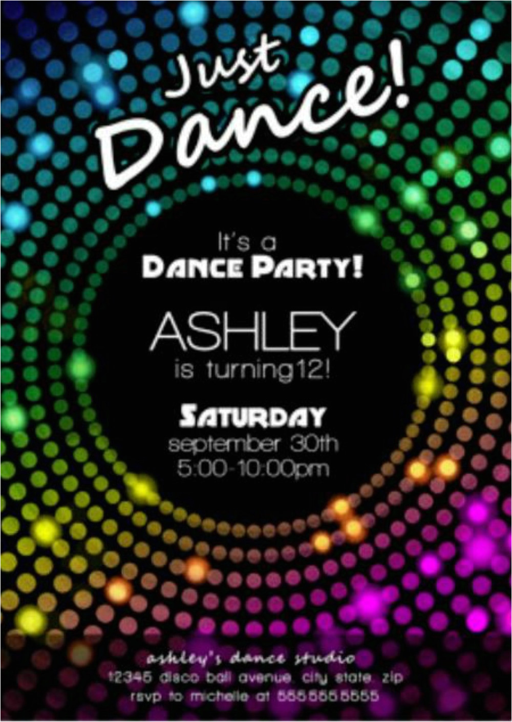 free disco party invitation
