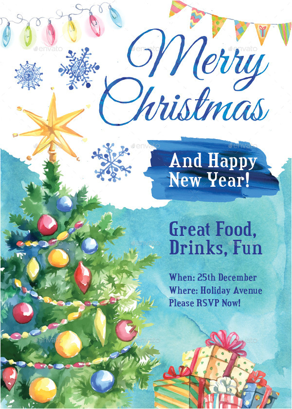christmas party invitation template