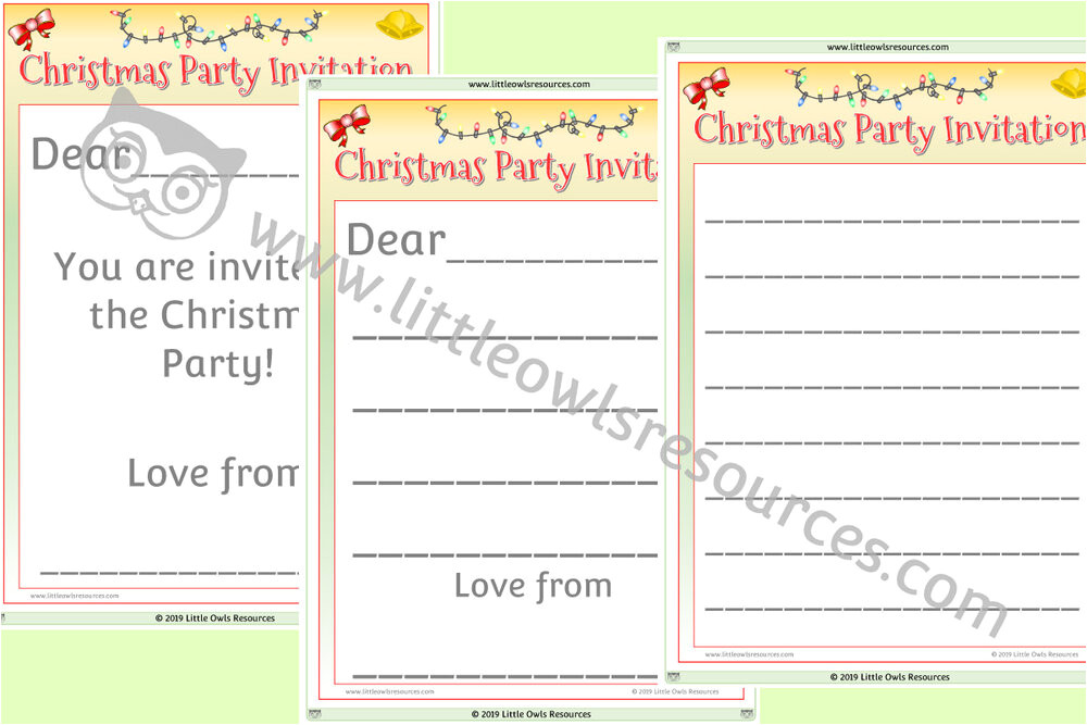 christmas party invitations
