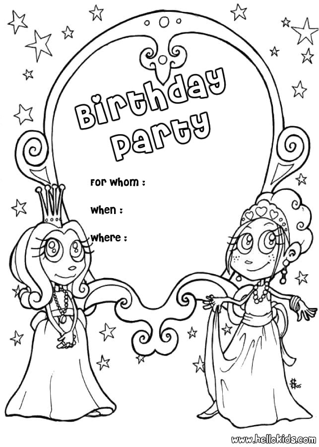 princess birthday party invitation