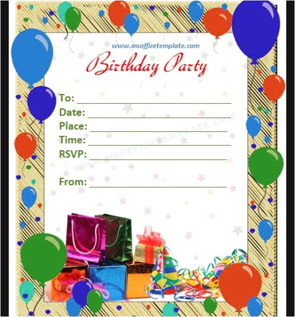 birthday invitation template