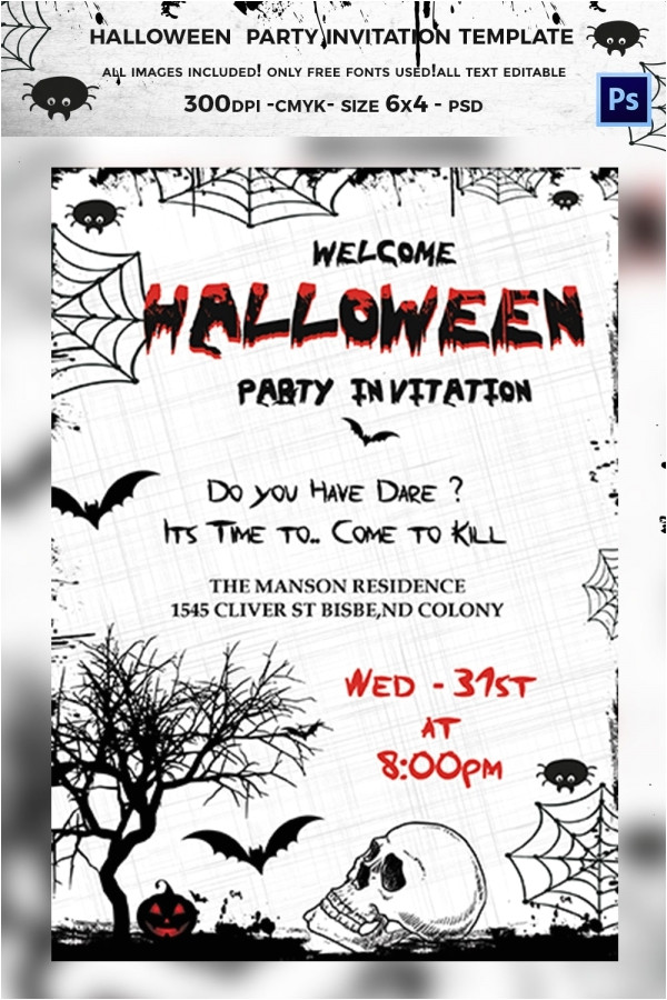 halloween invitation template