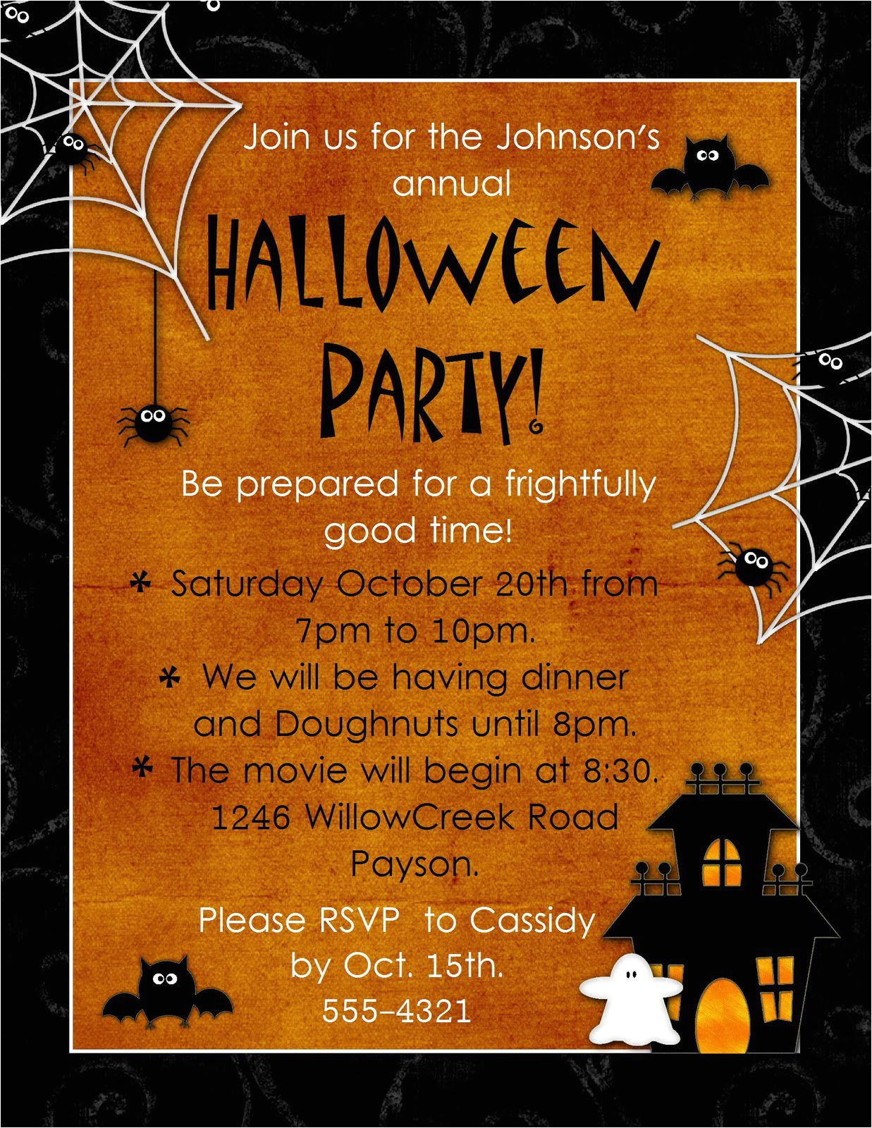 halloween party invitations blank