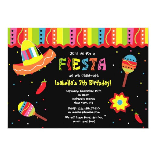 mexican fiesta birthday party invitations 161502536052263838