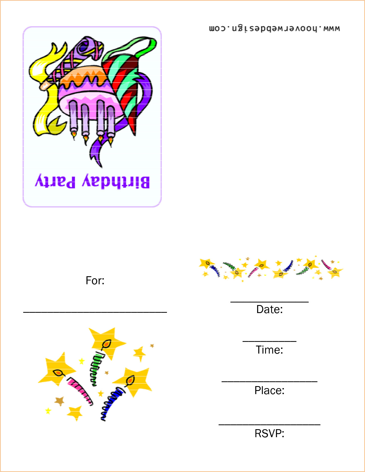 6 birthday party invitation template word