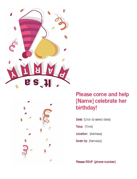 40th birthday party invitation template 244