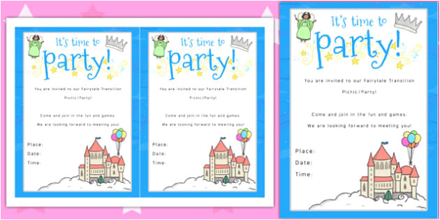 t t 21287 fairytale themed picnic and party invitation