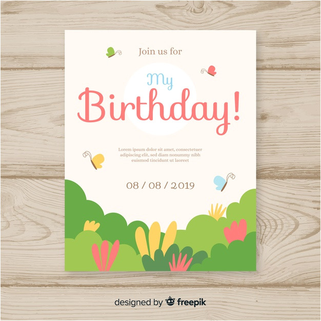 happy birthday party invitation template 5081753