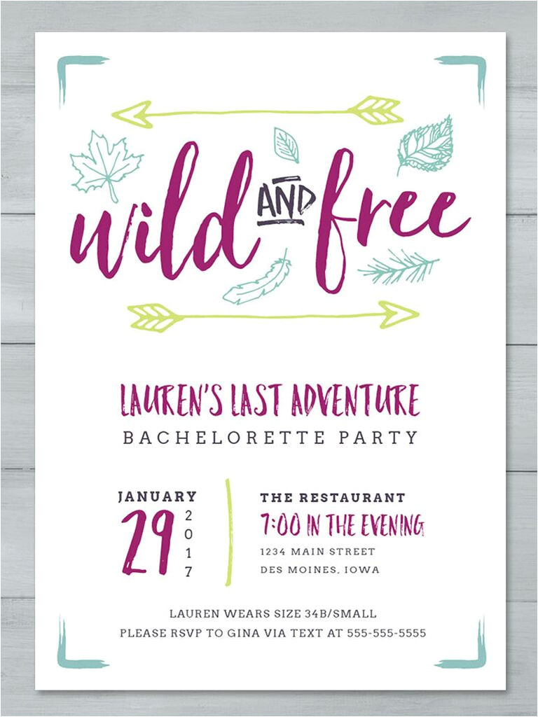 printable bachelorette party invites