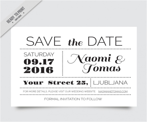 black and white party invitation
