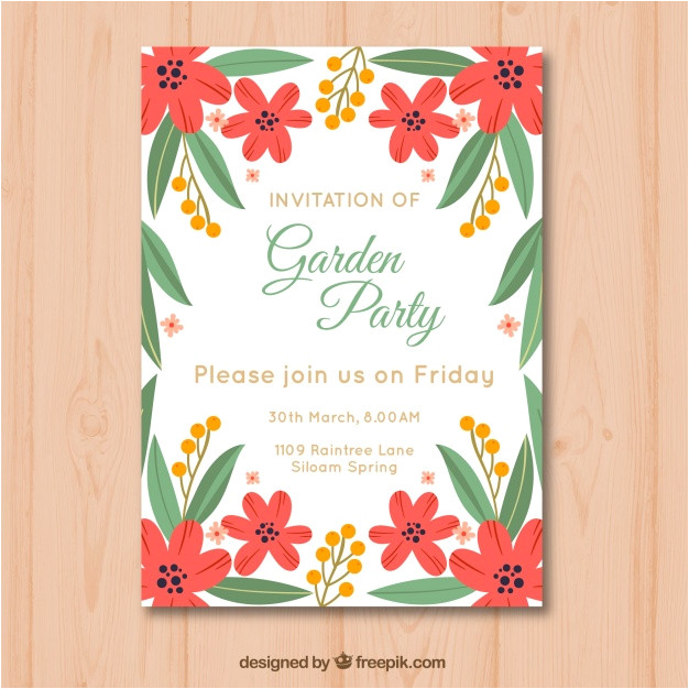 beautiful garden party invitation template 1668700