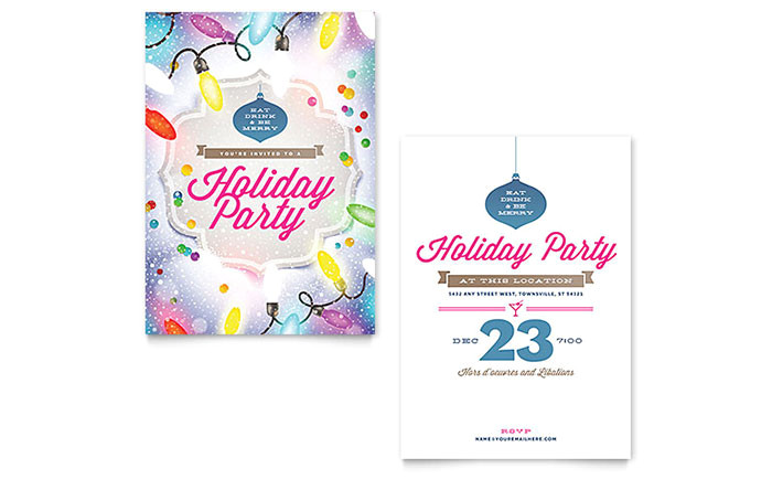 holiday party invitation template design xx1532701