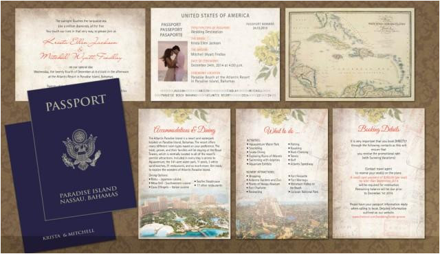 passport wedding invitation booklets real passport style paradise wedding adventure bahamas jamaica mexico